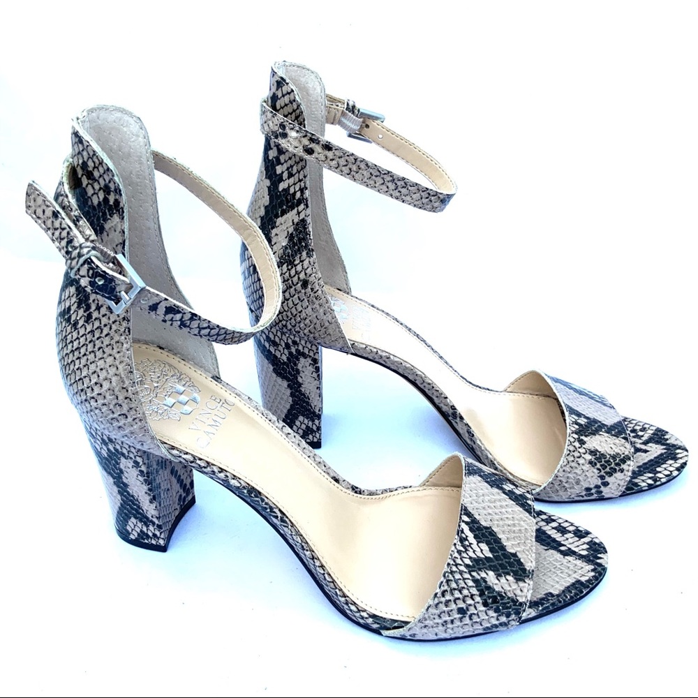 NEW Vince Camuto SnakePrint Ankle Strap Sandal 8.5